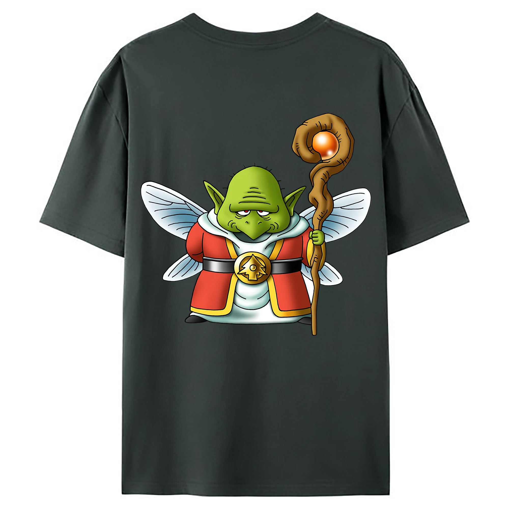 （画像用） ドラゴンクエスト Doragon Kuesuto Dragon Quest 綿100％ メンズ半袖Tシャツ（バックプリント） 通気性